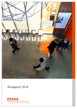Årsrapport 2014 - Arkitektur