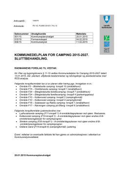 Kommunedelplan for Camping 2015