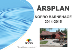 NOPRO BARNEHAGE 2014-2015
