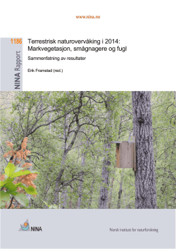 Terrestrisk naturovervåking i 2014: Markvegetasjon