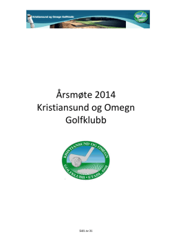 årsmøtepapirene ligger her - Kristiansund og Omegn golfklubb