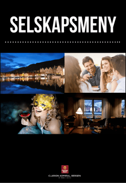 Selskapsmeny 2015 - Nordic Choice Hotels
