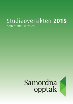 Studieoversikten 2015