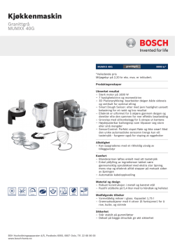 Bosch MUMXX 40G