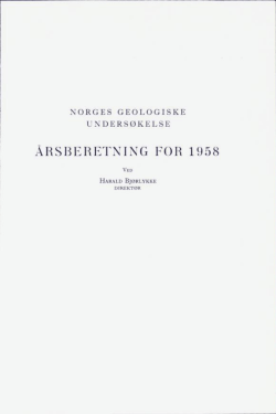 ÅRSBERETNING FOR 1958 - Norges geologiske undersøkelse