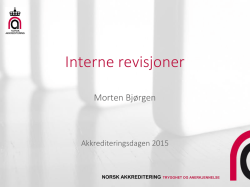 Interne revisjoner - Morten Bjørgen