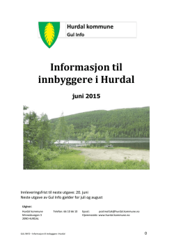 Gul info - juni 2015