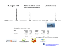 Tidsplan Kanal Triathlon 2015