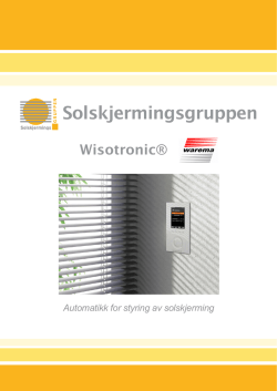 SG-Wisotronic2 - Solskjermingsgruppen AS