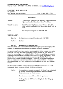 Protokoll - Norges Skiskytterforbund