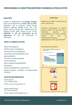 Finansiell benchmark - THEMA Consulting Group
