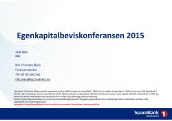 Analyse av SpareBank 1 Nord-Norge og