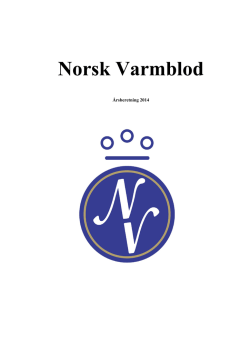 2014/2015 - Norsk Varmblod
