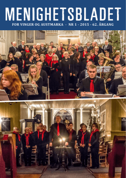 for vinger og austmarka - nr 1 - 2015 - Den norske Kirke