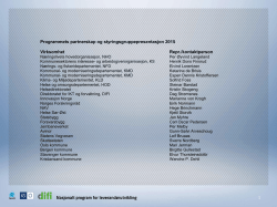 Programmets partnerskap og styringsgruppepresentasjon 2015