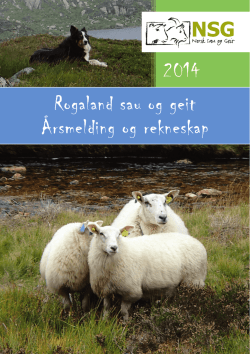 2014 Rogaland sau og geit Årsmelding og