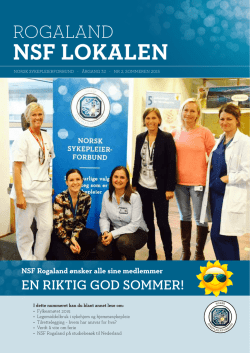 NSF Lokalen - juni 2015 - Norsk Sykepleierforbund