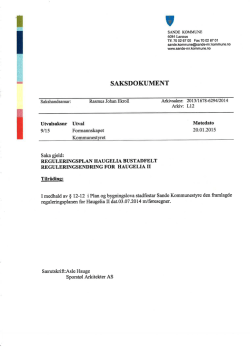 Sak F-9/15 Reg.plan Haugelia Bustadfelt
