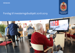 Forslag til investeringsbudsjett 2016-2019