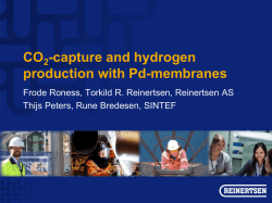 CO -capture and hydrogen production with Pd-membranes