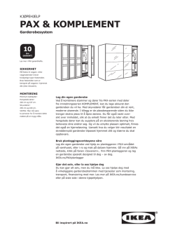Kjøpehjelp for PAX-garderobe med hengslede dører