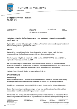 Vedtak og saksfremstilling