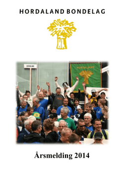Årsmelding 2014 - Norges Bondelag