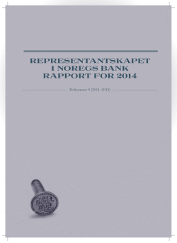 Rapport til Stortinget for 2014