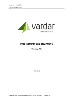 Endelig utkast - registreringsdokument - Vardar