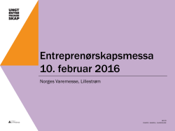 Entreprenorskapsmessa kriterier UB 2016