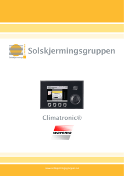 Climatronic Norsk - Solskjermingsgruppen AS