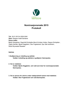 Nominasjonsmøte 2015 Protokoll
