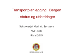 Transportplanlegging i Bergen