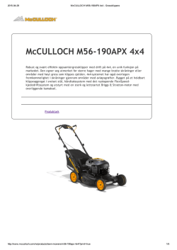 Produktblad mcculloch m56-190apx
