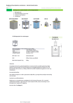 Nedgravd bunntømte containere - teknisk beskrivelse