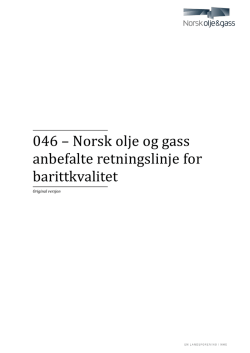 046 – Norsk olje og gass anbefalte retningslinje for barittkvalitet