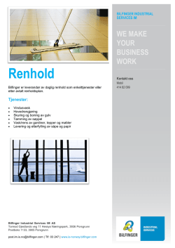 Renhold - Bilfinger Industrial Services Norway AS
