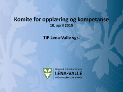 Presentasjon TIP Lena Vgs.