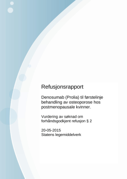 refusjonsrapporten for Prolia