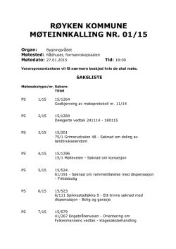 saksfremlegg - Røyken kommune