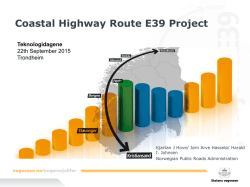 Coastal Highway Route E39 Project Teknologidagene