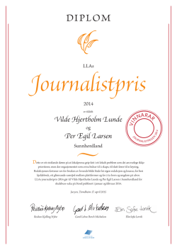 Diplom journalistprisen 2014