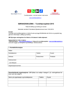 Turskiltprosjektet 2015 - Hordaland fylkeskommune