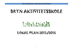 Lokal plan 15-16 - Bryn skole - Oslo Kommune Utdanningsetaten