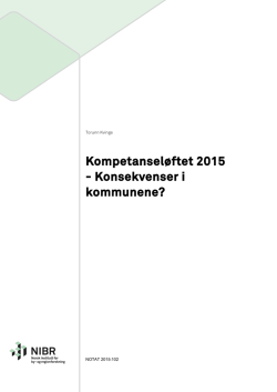 Kompetanseløftet 2015 - Norsk institutt for by