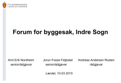 Forum for byggjesak 10.03.2015