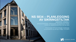 NS 5834 - Planlegging av sikringstiltak