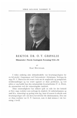 REKTOR DR. O. T. GRØNLIE