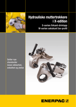 Hydrauliske muttertrekkere i X-edition