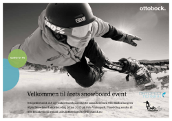 Velkommen til årets snowboard event